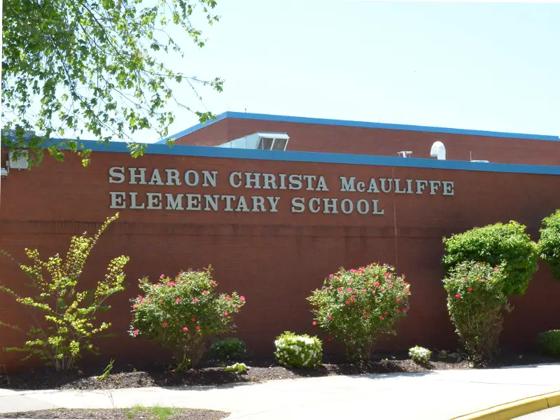 McAuliffe Elementary School building entrance