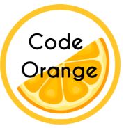 Code Orange Button with Orange Slice